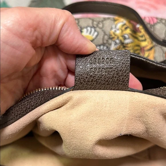 Gucci Pink and Brown bengal Tiger Print Tote Rare HTF vintage - Picture 13 of 16